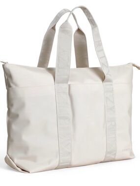 Itzy Ritzy Belong All In Cream Logo-Striped Tote Diaper Bag Travel